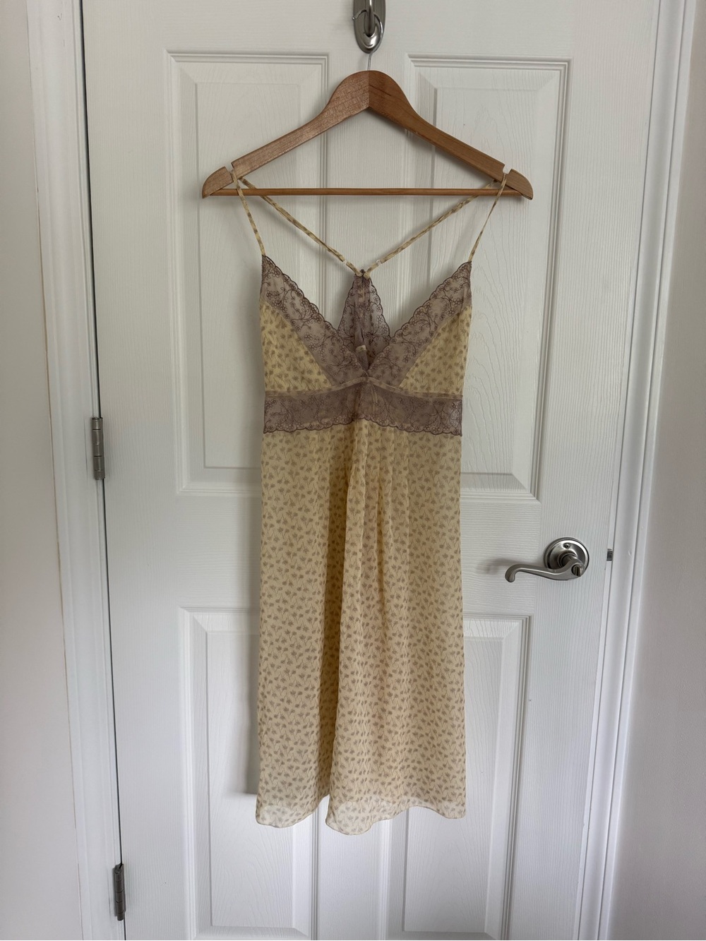 Women’s Lace Nightie Slip Dress Romantic Y2K Butter Yellowocha Details XS